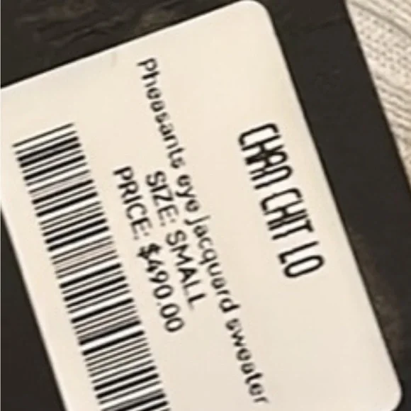 $490 Chan Chit Lo Pheasants Eye Jacquard Sweater size S - worn once - Picture 5 of 7